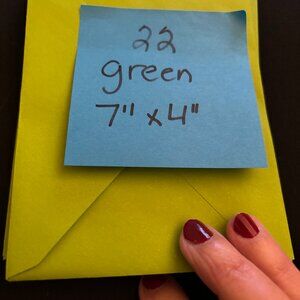 Assorted colors of small Hallmark envelopes only, no cards included.